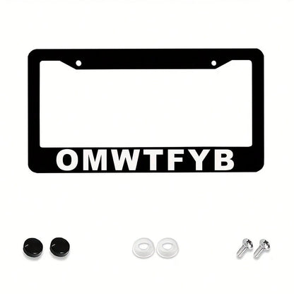 1pc Aluminum License Plate Frame OMWTFYB- 6x12 Inch, Rustproof & Weather-Resistant, Easy To Install, Novelty Auto Accessory Car Enthusiasts & Drivers, Car Owners, Car License Plate Holder| Novelty Li
