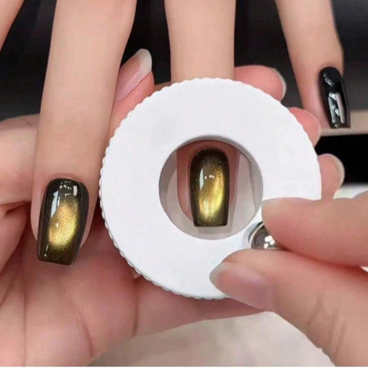 1pc Automatic Cat Eye Magnetic Nail Art Tool, U-Shaped Strong Magnet With Ball Magnet, Suitable For Beginners To Easily Create Various Cat Eye Effects At Home, Applicable For Nail Salons