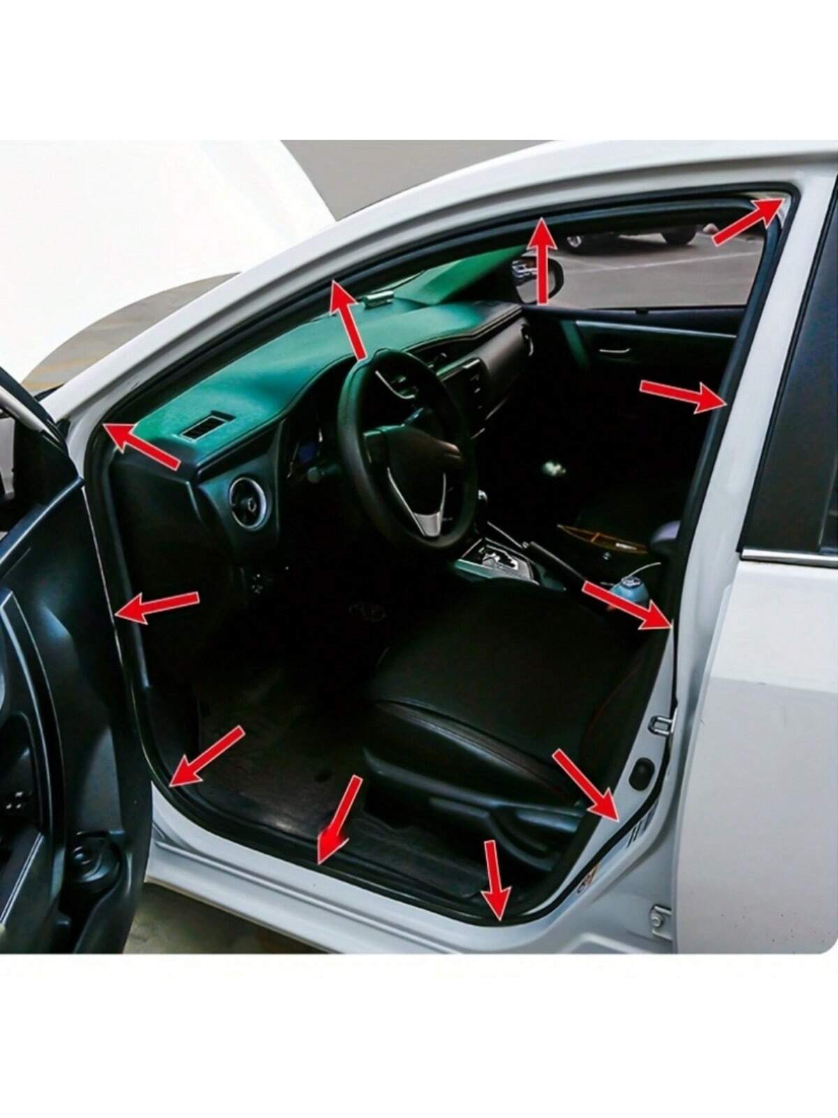 1pc Automotive Rubber Door Seal Strip, 5-Hole Rubber Edge Protector For Sound Insulation, Shock Absorption And Noise Reduction, Fits Most Car Models