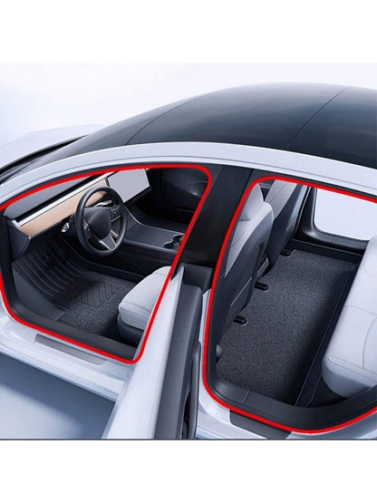 1pc Automotive Rubber Door Seal Strip, 5-Hole Rubber Edge Protector For Sound Insulation, Shock Absorption And Noise Reduction, Fits Most Car Models