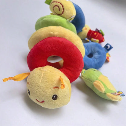 1pc Baby Hanging Rattle Toy, Car Seat Hanging Rattle Toy, Spiral Stroller Toy, Spiral Stroller Hanging Toy, Suitable For 0-6 Months Boys Girls, Newborn Gift (Ribbon Color Random)