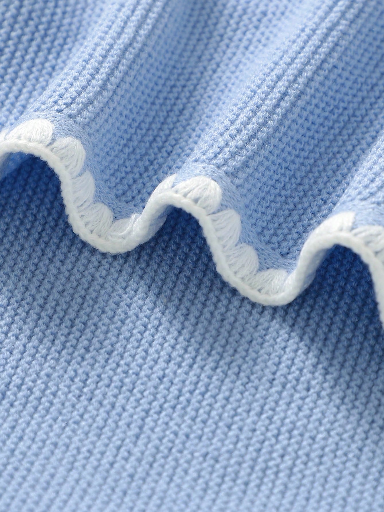 1pc Baby Knit Swaddle Blanket, Casual Minimalist Elegant Trimmed Stroller Blanket, Suitable For All Seasons Love Valentine
