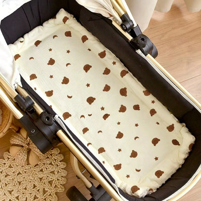 1pc Baby Stroller Seat Pad 3D Bean Fleece Machine Washable Reversible Universal Newborn Cushion Breathable