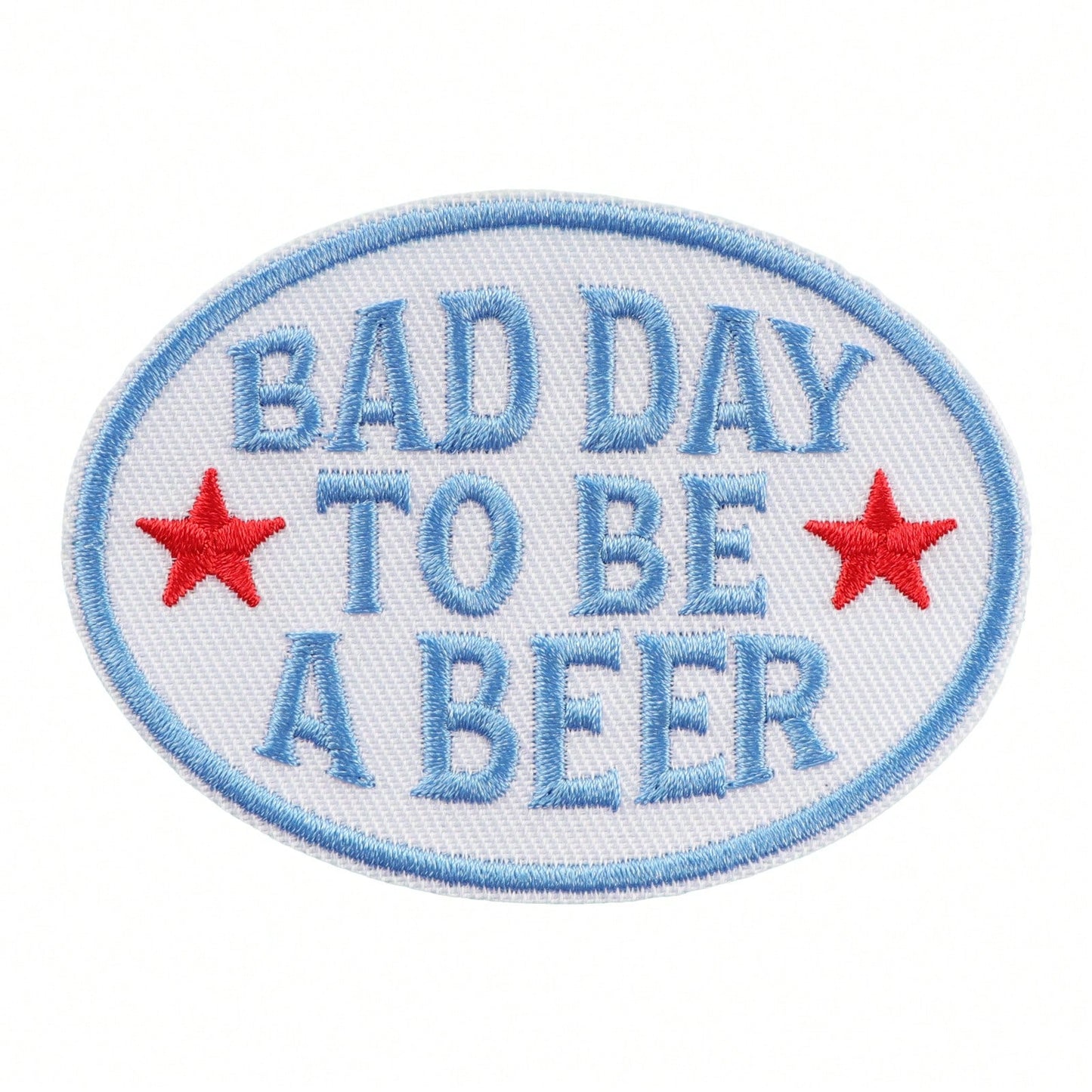1pc "Bad Day To Be A Beer" Iron-On Patch, 3-Inch Funny Embroidered Applique, Sew-On Badge For Hats, Jackets, Vests, Backpacks, Clothing Decoration