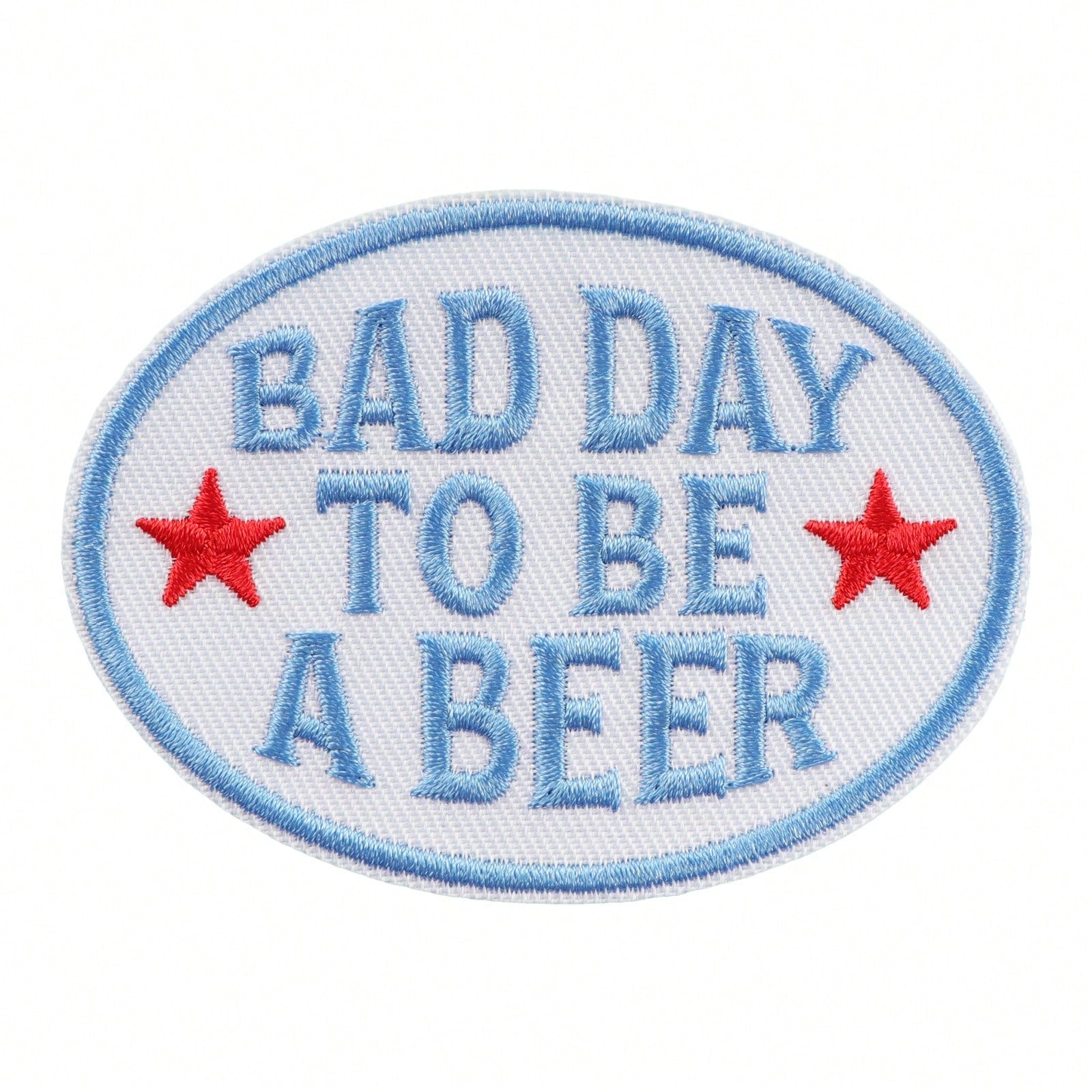 1pc "Bad Day To Be A Beer" Iron-On Patch, 3-Inch Funny Embroidered Applique, Sew-On Badge For Hats, Jackets, Vests, Backpacks, Clothing Decoration
