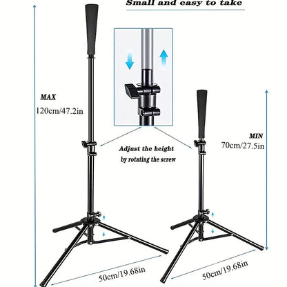 1pc Baseball Batting Tee Stand, Portable 3-Leg Tee Frame For Baseball Practice