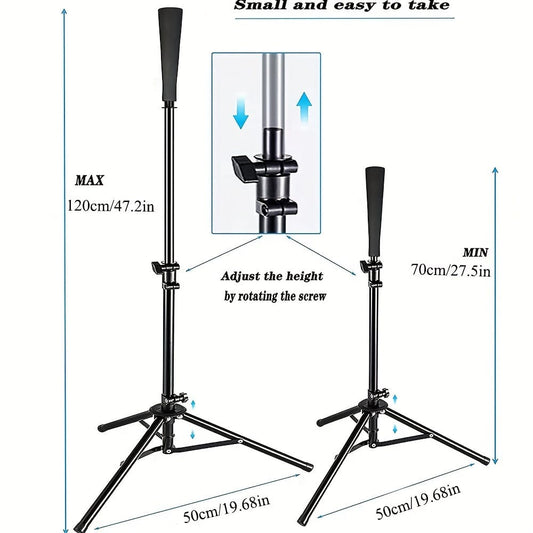 1pc Baseball Batting Tee Stand, Portable 3-Leg Tee Frame For Baseball Practice