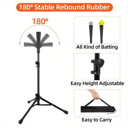 1pc Baseball Batting Tee Stand, Portable 3-Leg Tee Frame For Baseball Practice