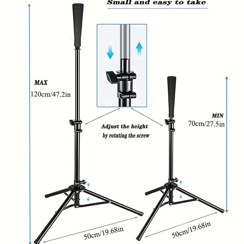 1pc Baseball Batting Tee Stand, Portable 3-Leg Tee Frame For Baseball Practice