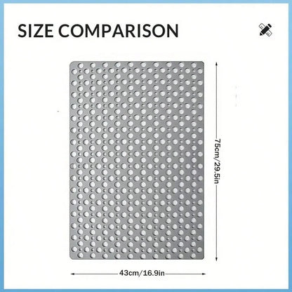 1pc Bathroom Mat With Suction Cup, Shower Blanket, Shower Mat With Circular Hole Design, Bathroom Massage Ring, Quick Drainage, Suitable For Shower Rooms, Bathroom Decor,Hotel Bathrooms, Toilets, Bath