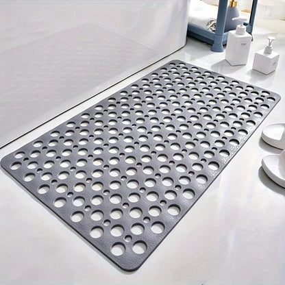 1pc Bathroom Mat With Suction Cup, Shower Blanket, Shower Mat With Circular Hole Design, Bathroom Massage Ring, Quick Drainage, Suitable For Shower Rooms, Bathroom Decor,Hotel Bathrooms, Toilets, Bath