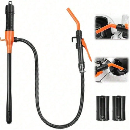 1PC Battery Operated Fuel Transfer Pump Portable Handheld Liquid Transfer Pump Heavy Duty Black Electric Siphon Pump For Gas Water Boats Camping,Water Transfer Pump, Siphon Pump, Utility Transfer Pump