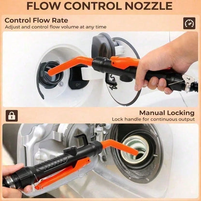 1PC Battery Operated Fuel Transfer Pump Portable Handheld Liquid Transfer Pump Heavy Duty Black Electric Siphon Pump For Gas Water Boats Camping,Water Transfer Pump, Siphon Pump, Utility Transfer Pump