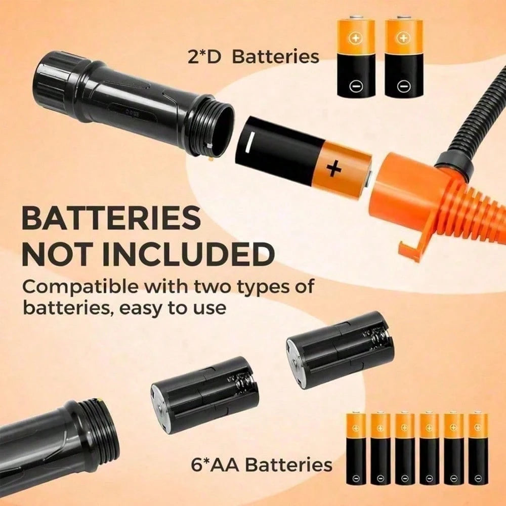 1PC Battery Operated Fuel Transfer Pump Portable Handheld Liquid Transfer Pump Heavy Duty Black Electric Siphon Pump For Gas Water Boats Camping,Water Transfer Pump, Siphon Pump, Utility Transfer Pump