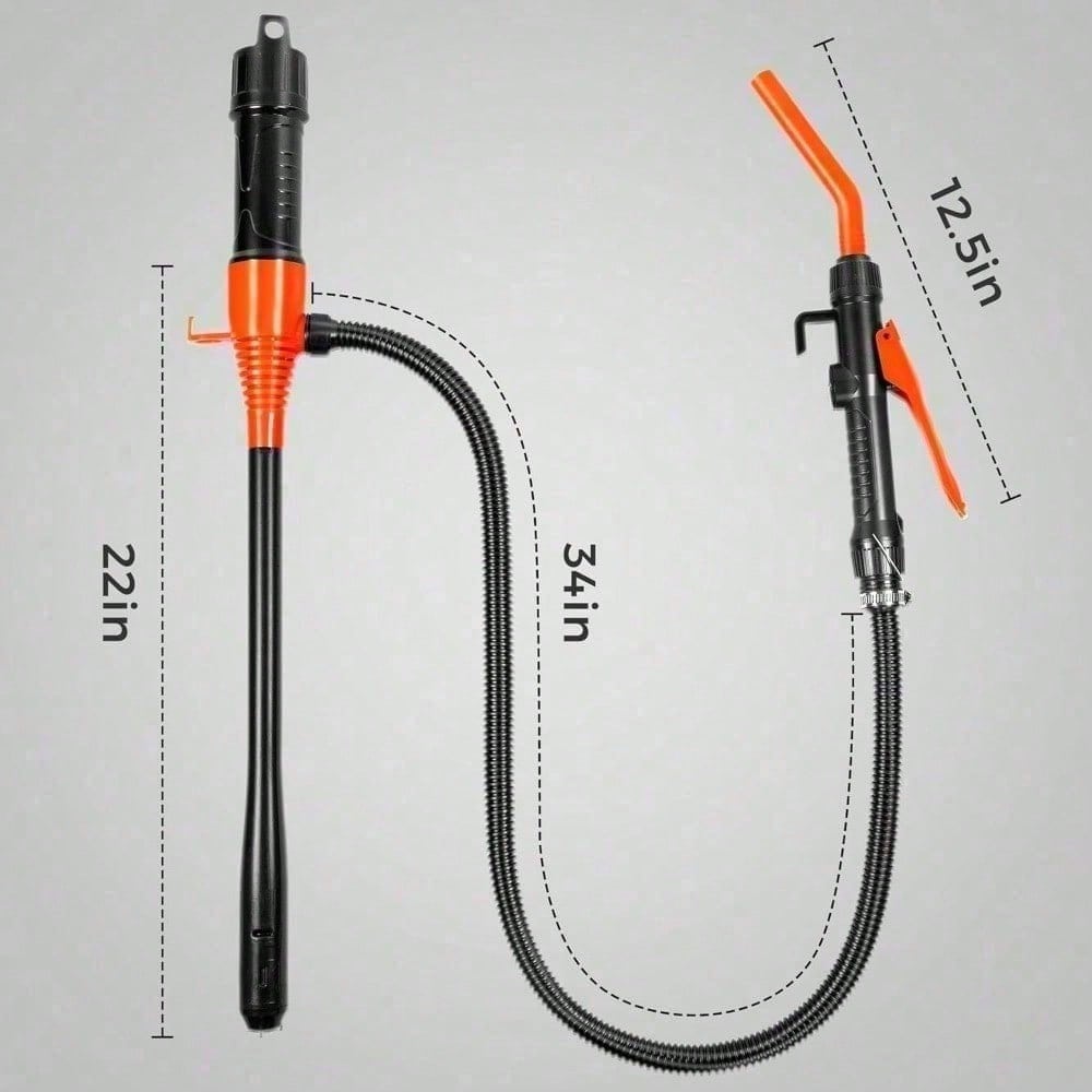 1PC Battery Operated Fuel Transfer Pump Portable Handheld Liquid Transfer Pump Heavy Duty Black Electric Siphon Pump For Gas Water Boats Camping,Water Transfer Pump, Siphon Pump, Utility Transfer Pump