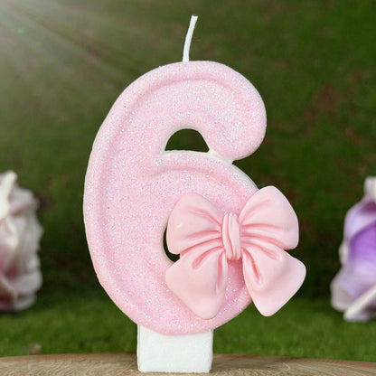 1pc Birthday Candles Numbers, Pink 0-9 Digit Candles, Globally Preferred Romantic Party Numbers Candles For Birthday Cake Decor, Holiday Anniversary Party Cake Candles, Shiny Digit Gifts Graduation,We