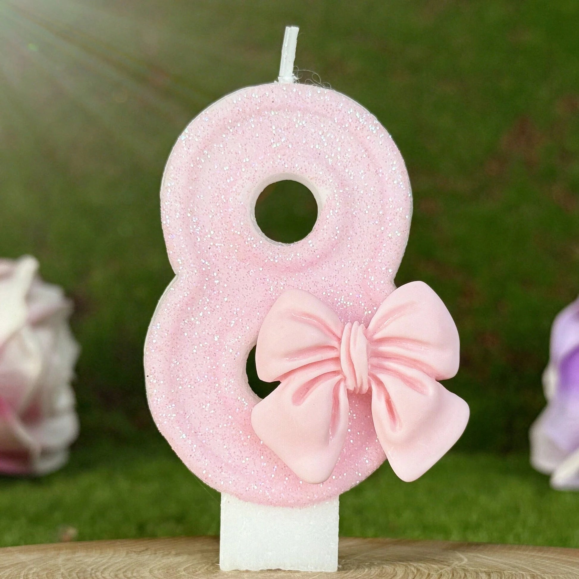 1pc Birthday Candles Numbers, Pink 0-9 Digit Candles, Globally Preferred Romantic Party Numbers Candles For Birthday Cake Decor, Holiday Anniversary Party Cake Candles, Shiny Digit Gifts Graduation,We