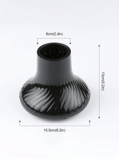 1pc Black Hair Dryer Diffuser, Salon Professional Hair Styling Blower Nozzle Attachment, Compatible With Multiple Hair Dryer Models