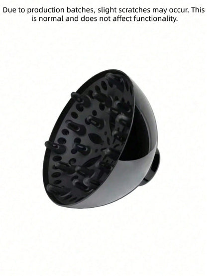 1pc Black Hair Dryer Diffuser, Salon Professional Hair Styling Blower Nozzle Attachment, Compatible With Multiple Hair Dryer Models