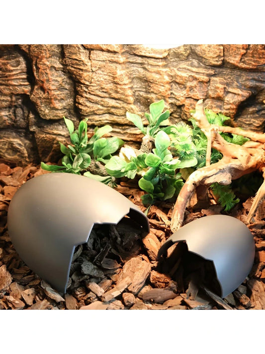 1pc Black Plastic Pet Burrow Hideout, Suitable For Spider, Snake, Lizard, Turtle, Hamster, Decoration
