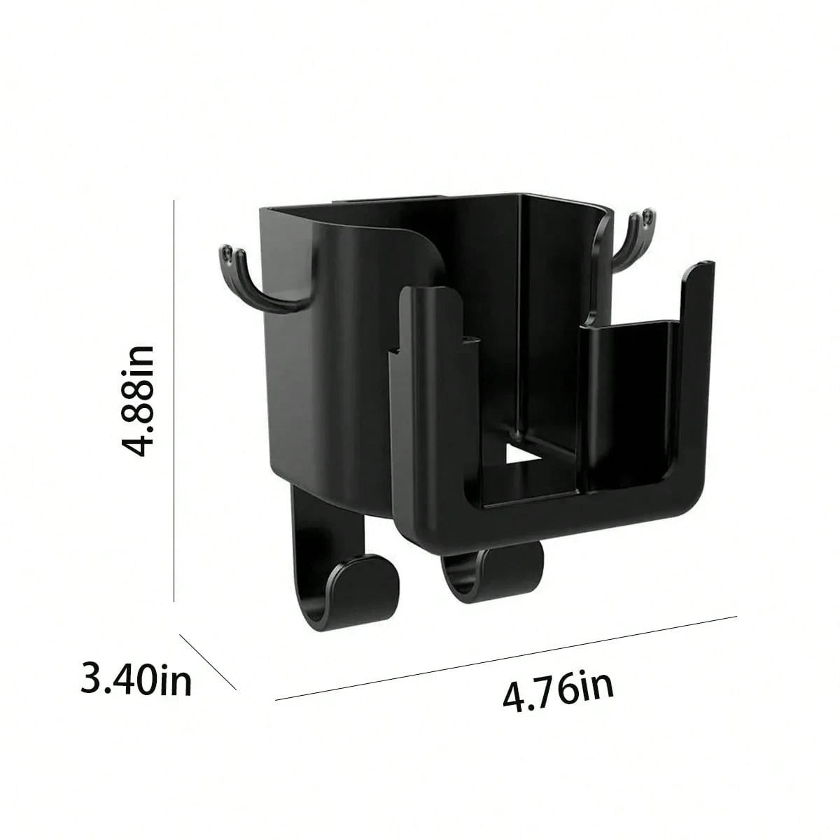 1Pc Black Practical Car Seat Back Storage Rack Multi-Compartment Hanging Organizer For Cars