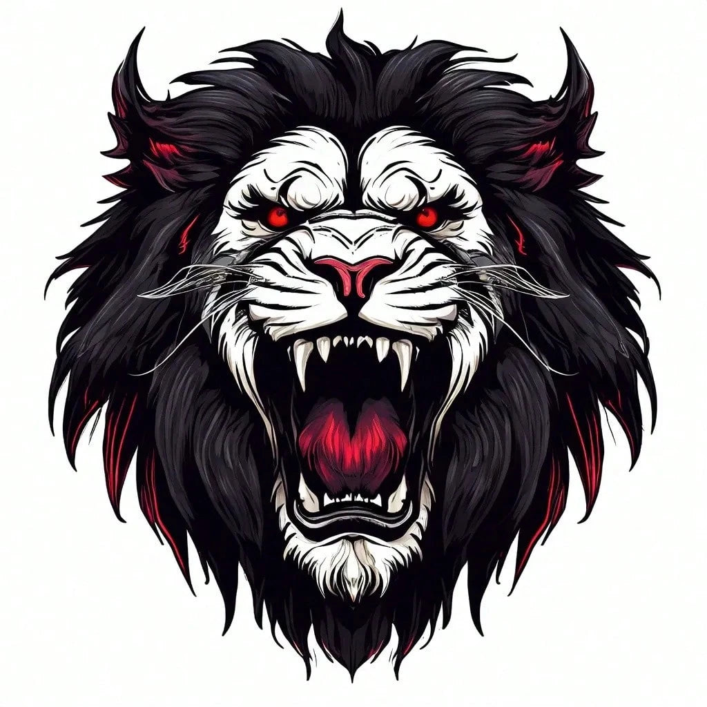 1pc Black & White Animal Series Fierce Lion Head, Wolf, Leopard, Gorilla King Kong 3D Effect Car Scratch Cover Sticker Decal For Automotive, Motorcycle, Vehicle Decoration