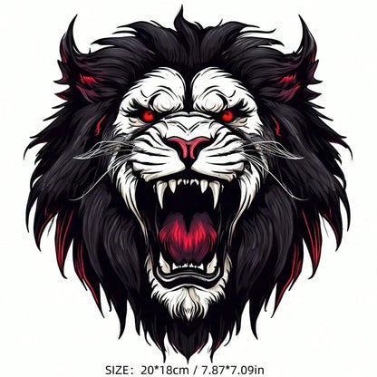 1pc Black & White Animal Series Fierce Lion Head, Wolf, Leopard, Gorilla King Kong 3D Effect Car Scratch Cover Sticker Decal For Automotive, Motorcycle, Vehicle Decoration