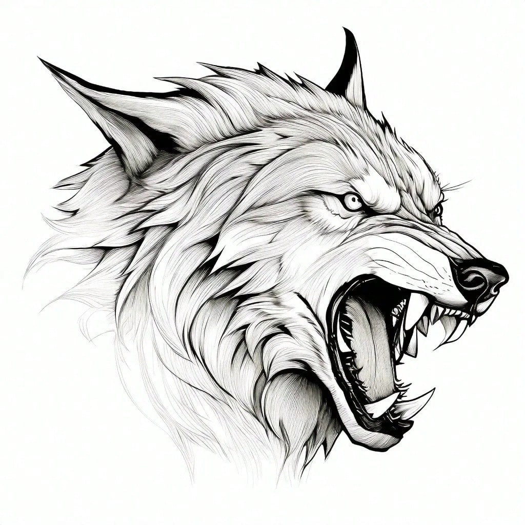 1pc Black & White Animal Series Fierce Lion Head, Wolf, Leopard, Gorilla King Kong 3D Effect Car Scratch Cover Sticker Decal For Automotive, Motorcycle, Vehicle Decoration