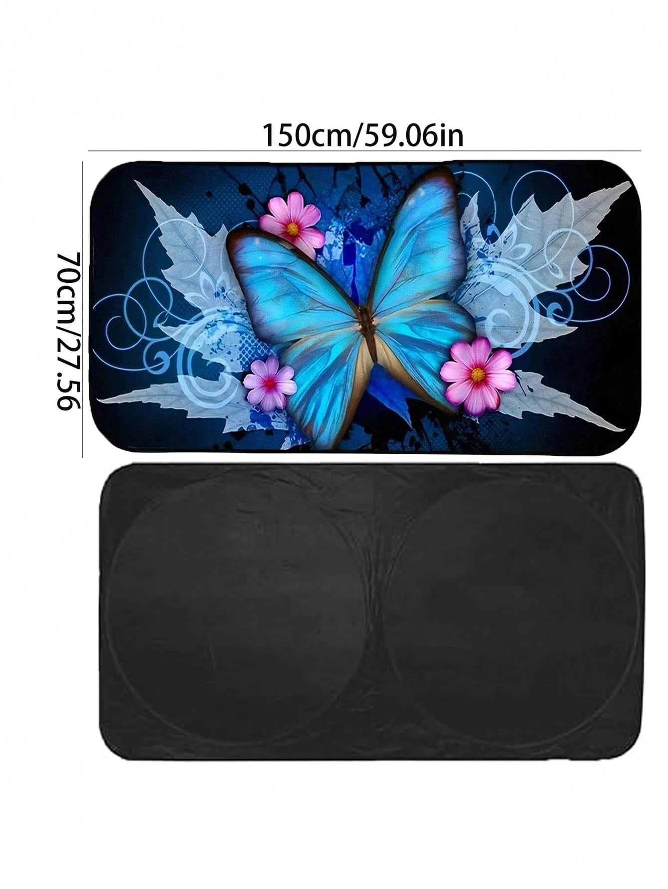 1pc Butterfly Design Car Windshield Sun Shade, Foldable Reflective Sunshade, Heat Insulation & Sun Protection, Keeps Car Cool In Summer