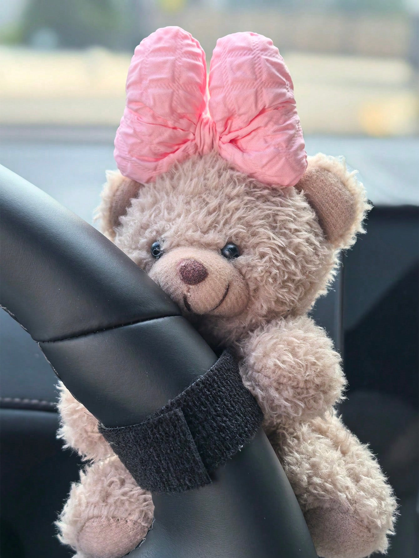 1pc Car Interior Decoration Cute Plush Bear Gear Guard Decoration Car Interior Decoration