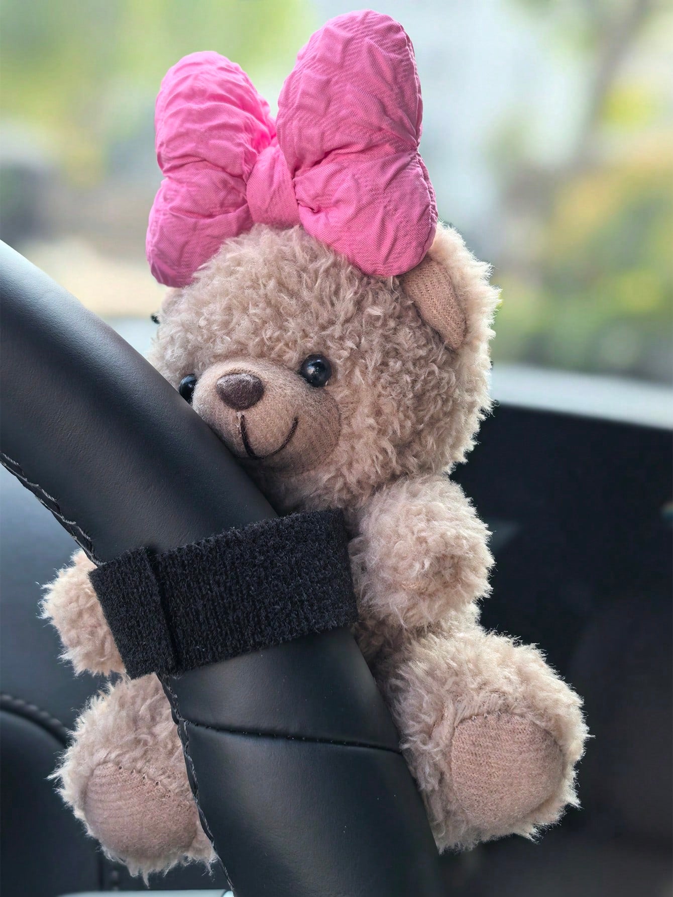 1pc Car Interior Decoration Cute Plush Bear Gear Guard Decoration Car Interior Decoration
