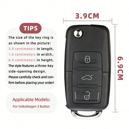 1pc Car Key Case-Chic Print,Suitable For Jetta Mk6, Polo Mk5, Golf Mk6, Tiguan Mk1, Passat B7, Passat NMS, Caddy Mk3, Beetle, Amarok, Touran Mk1. Advanced Soft-Touch, Does Not Block Signal, Unisex.