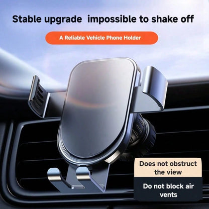 1pc Car Phone Holder Aluminum Alloy Gravity Air Vent Mount Universal Car Interior Phone Stand