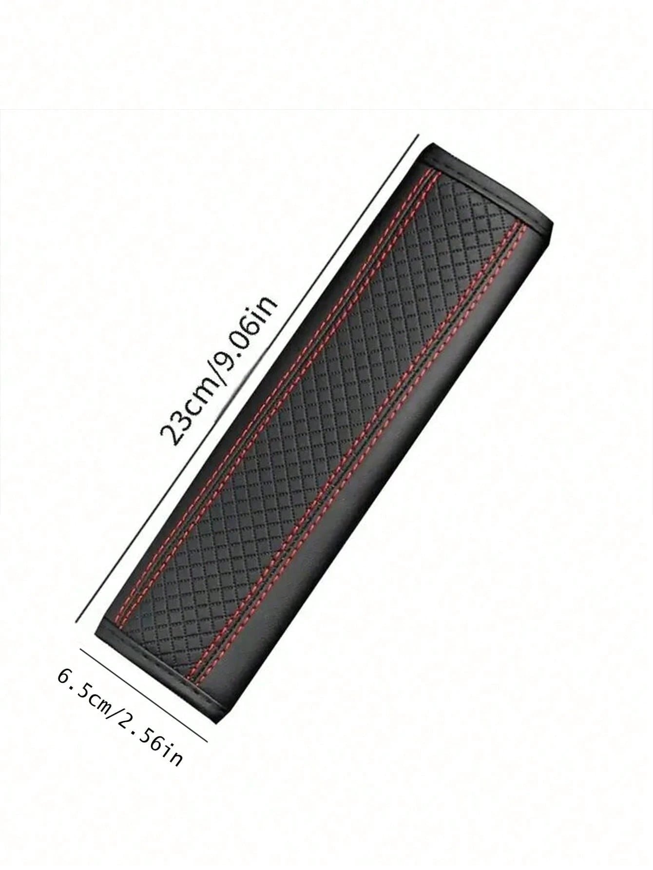 1pc Car PU Leather Embossed Seat Belt Shoulder Pad Protector Cover