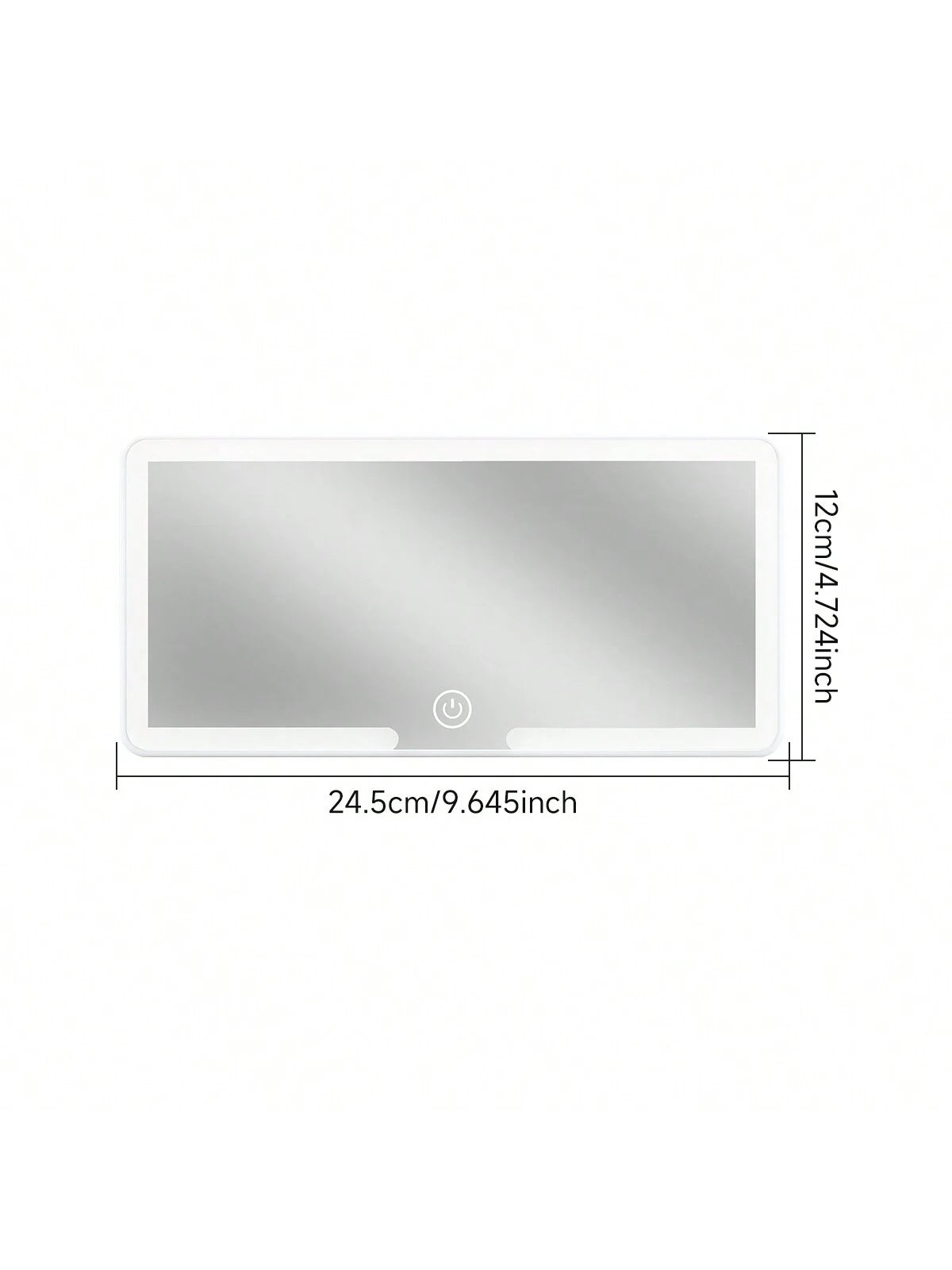 1pc Car Sun Visor High Definition Makeup Mirror With Light, Usb Rechargeable, Adjustable Brightness, Suitable For Women