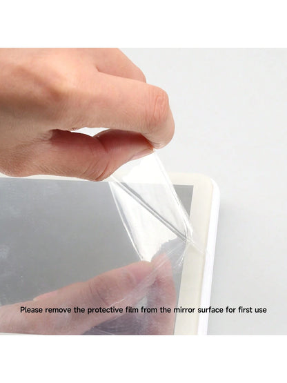 1pc Car Sun Visor High Definition Makeup Mirror With Light, Usb Rechargeable, Adjustable Brightness, Suitable For Women