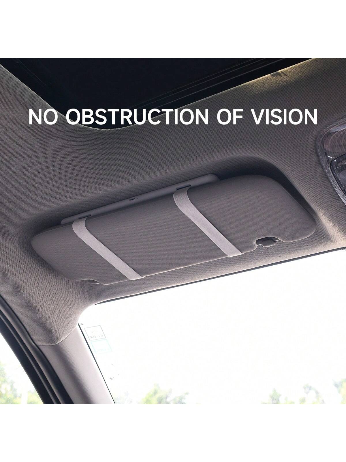 1pc Car Sun Visor High Definition Makeup Mirror With Light, Usb Rechargeable, Adjustable Brightness, Suitable For Women