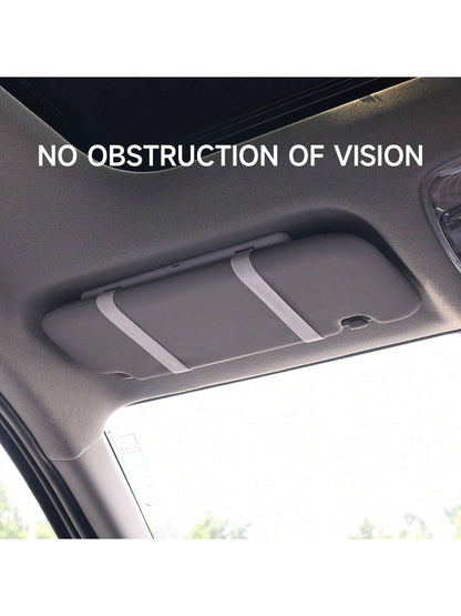 1pc Car Sun Visor High Definition Makeup Mirror With Light, Usb Rechargeable, Adjustable Brightness, Suitable For Women
