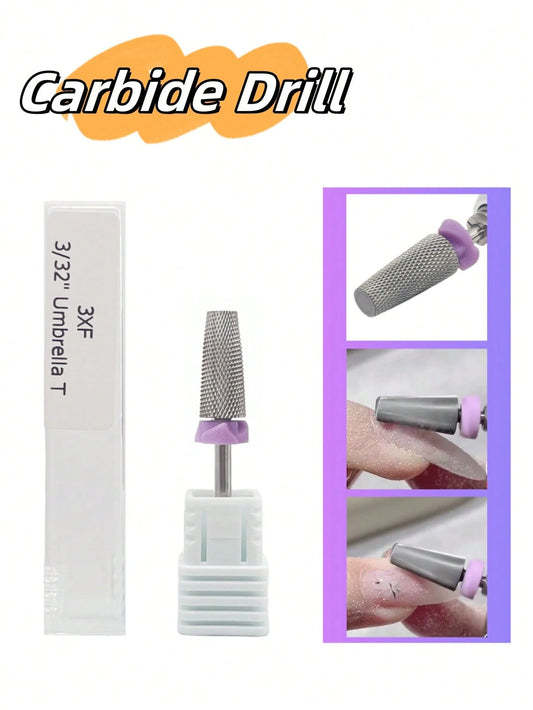 1pc Carbide Milling Cutter Professional Manicure Electric Rotary Manicure Machine Tungsten Drill Bit Nail Sanding Head For Removing Acrylic,Nail Supplies,Nail Tools,Nail Art Tools,Back To School,Nails