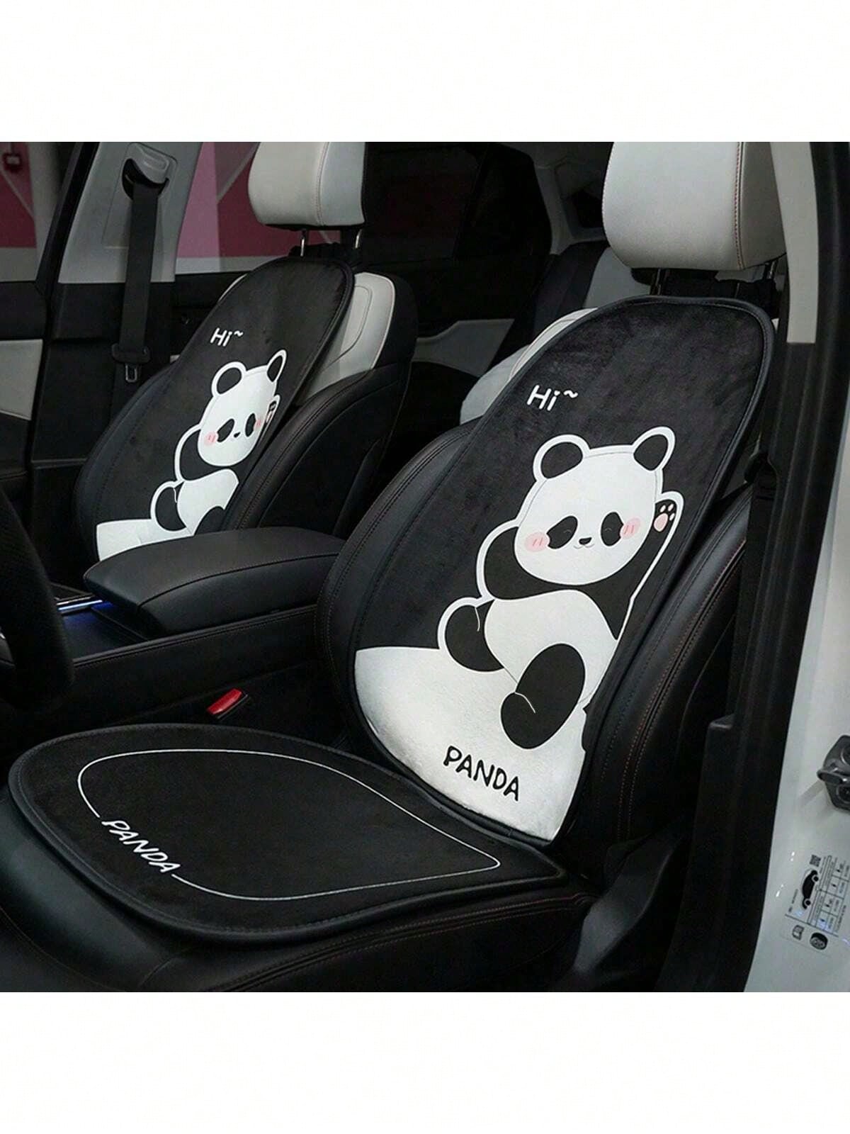 1pc Cartoon Cute Panda Car Headrest, Comfortable Soft Car Seat Cushion, Car Neck Pillow, Car Pillow