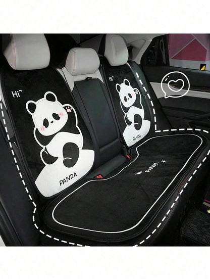 1pc Cartoon Cute Panda Car Headrest, Comfortable Soft Car Seat Cushion, Car Neck Pillow, Car Pillow