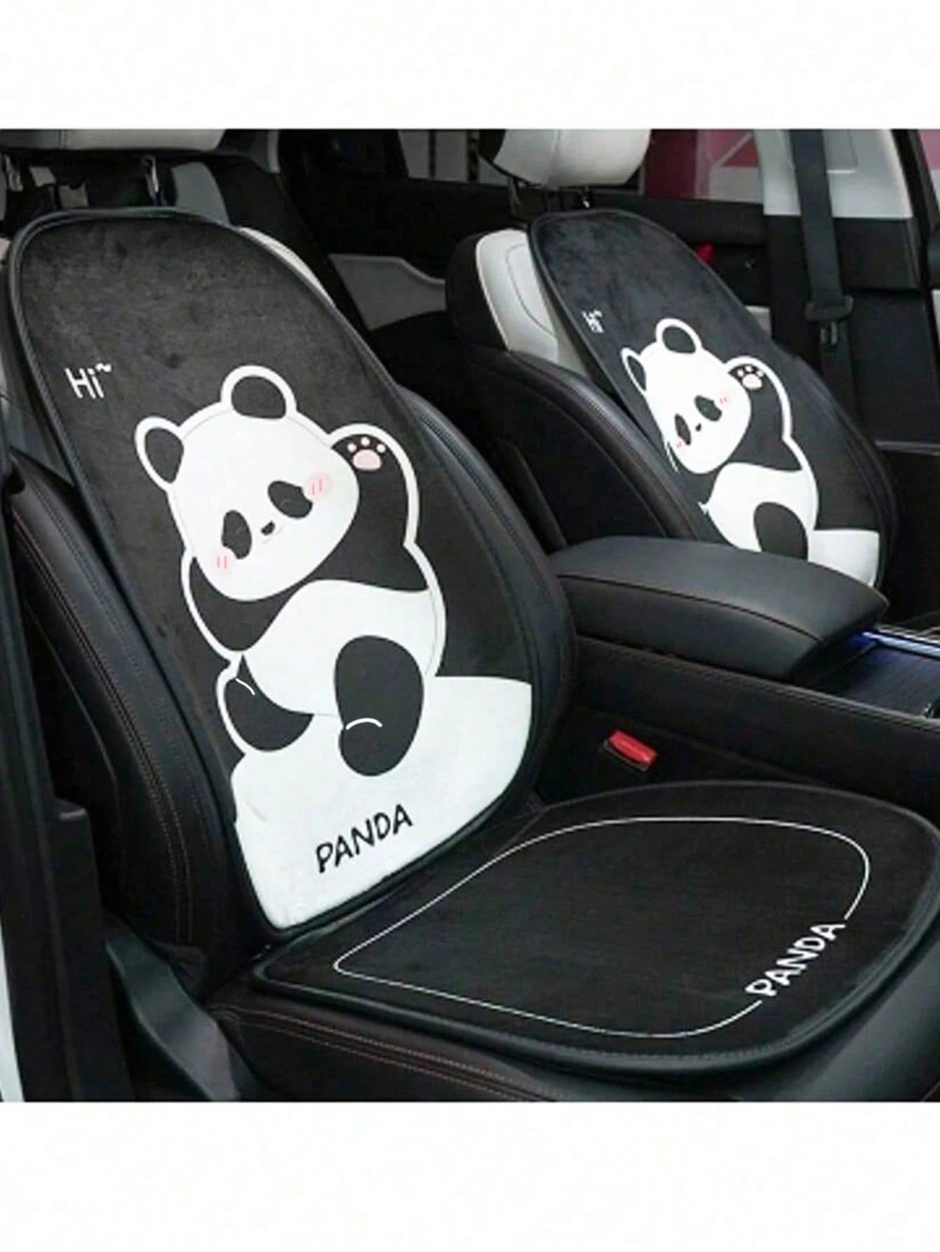 1pc Cartoon Cute Panda Car Headrest, Comfortable Soft Car Seat Cushion, Car Neck Pillow, Car Pillow