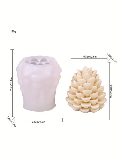 1pc Christmas Pine Cone Silicone Candle Mold- DIY Decorative Christmas Candle Making Template, Holiday Home Decor Casting Tool With Detailed Pattern And Easy Release Design- Suitable For Home Decor