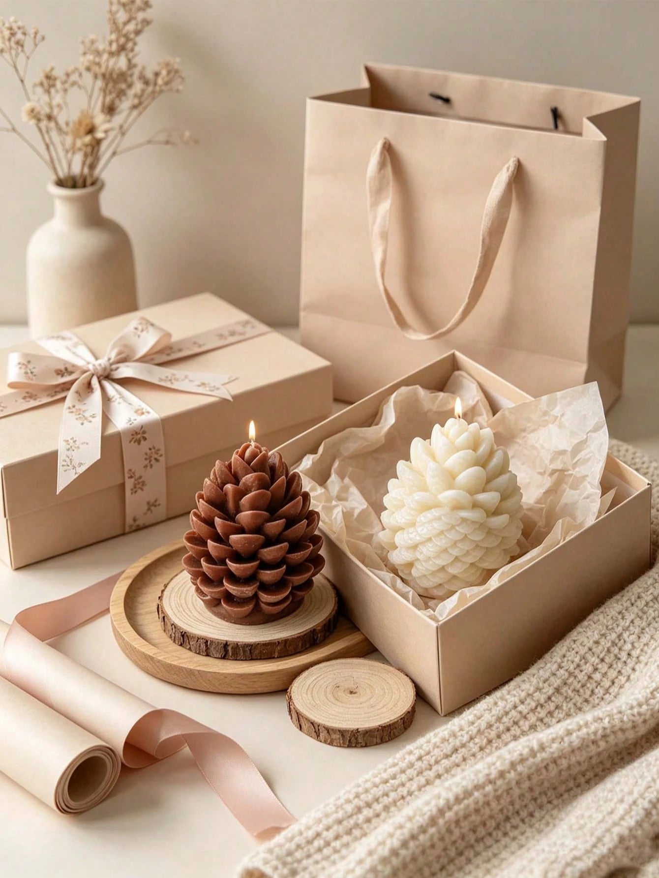 1pc Christmas Pine Cone Silicone Candle Mold- DIY Decorative Christmas Candle Making Template, Holiday Home Decor Casting Tool With Detailed Pattern And Easy Release Design- Suitable For Home Decor