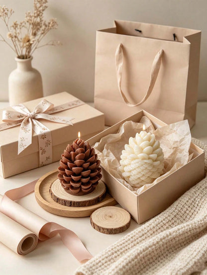 1pc Christmas Pine Cone Silicone Candle Mold- DIY Decorative Christmas Candle Making Template, Holiday Home Decor Casting Tool With Detailed Pattern And Easy Release Design- Suitable For Home Decor