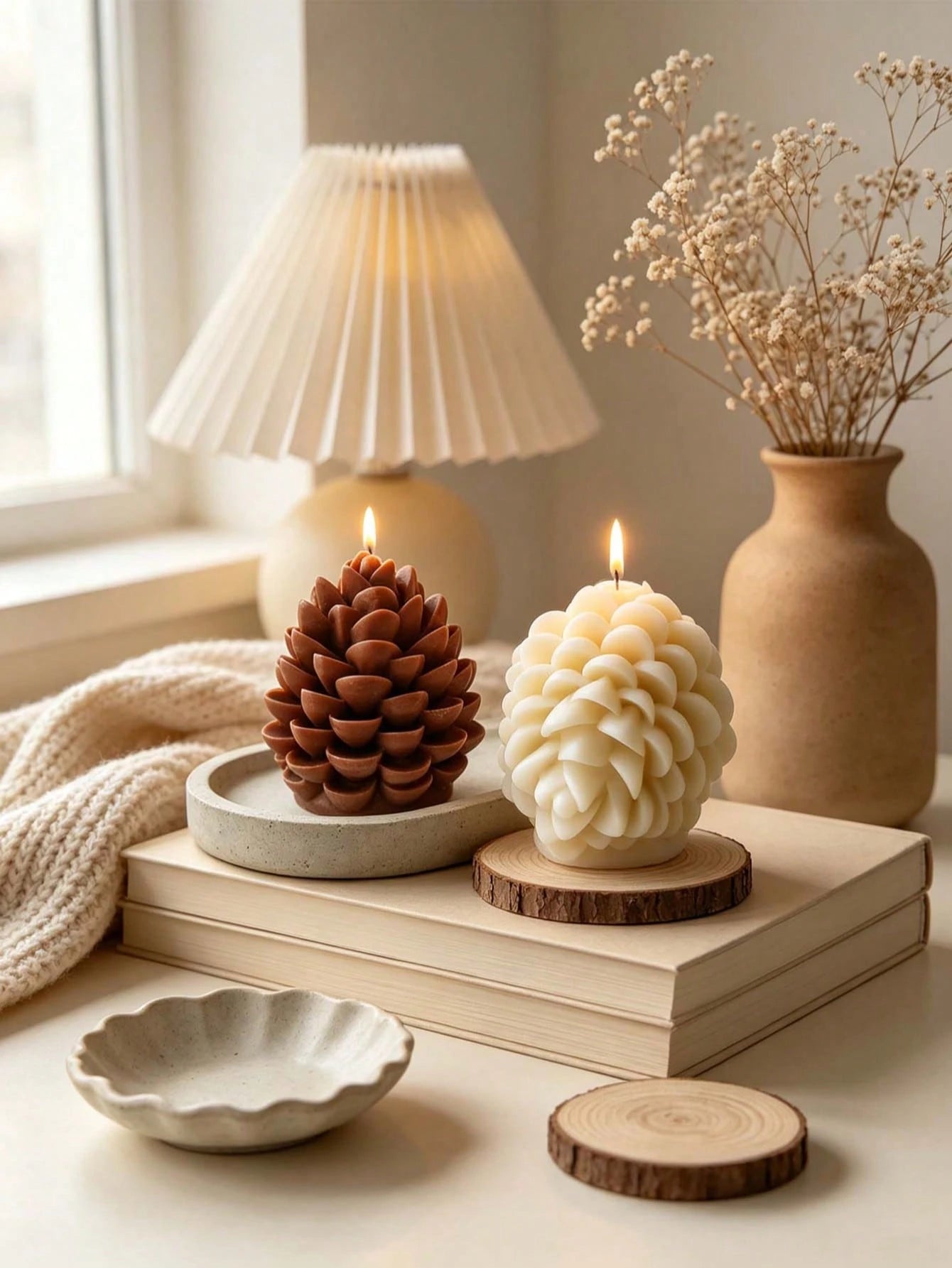 1pc Christmas Pine Cone Silicone Candle Mold- DIY Decorative Christmas Candle Making Template, Holiday Home Decor Casting Tool With Detailed Pattern And Easy Release Design- Suitable For Home Decor