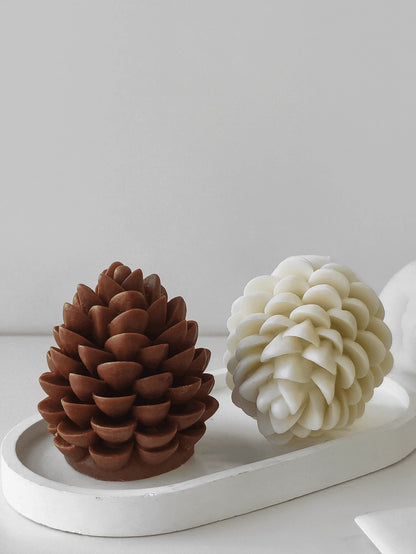 1pc Christmas Pine Cone Silicone Candle Mold- DIY Decorative Christmas Candle Making Template, Holiday Home Decor Casting Tool With Detailed Pattern And Easy Release Design- Suitable For Home Decor