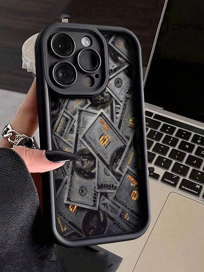 1pc Colorful Painted High-End Textured Anti-Drop Phone Case Compatible With Galaxy S21/S22/S23/S24/S25/S26,And Compatible With Iphone 17/16/15/14/13/12/11 Plus/Pro/Promax