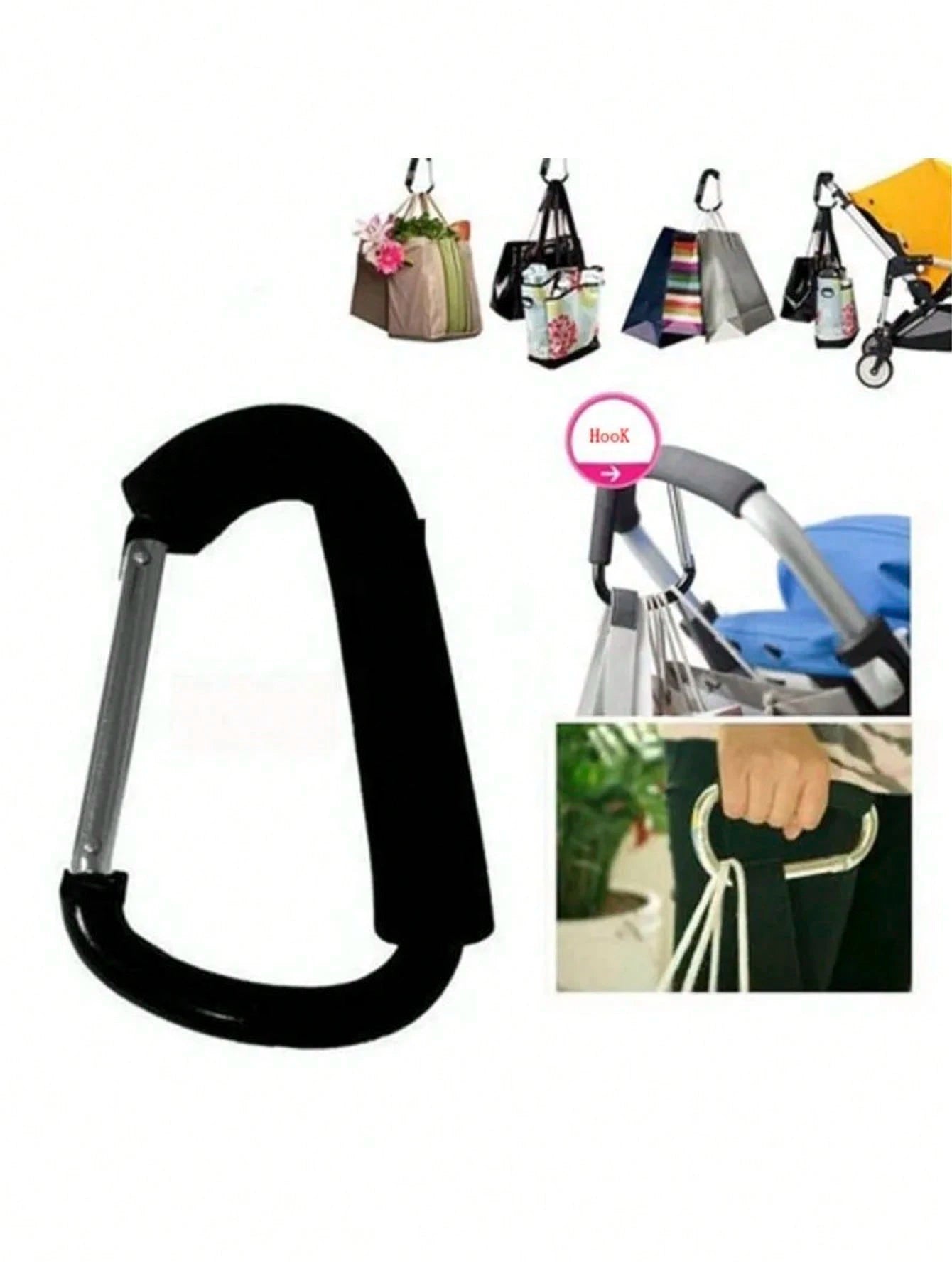 1pc D-Shaped Stroller Hook, Baby Carriage Accessories