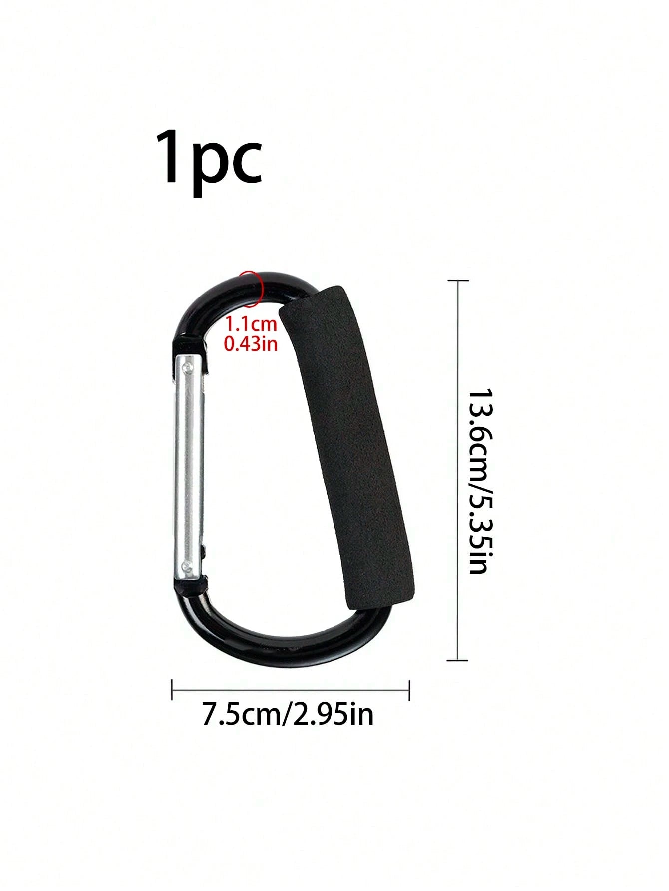 1pc D-Shaped Stroller Hook, Baby Carriage Accessories